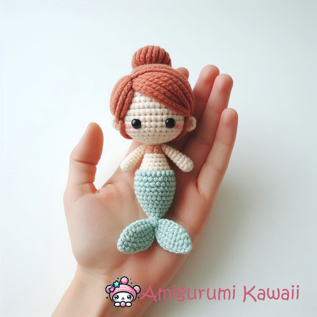 Free amigurumi mermaid pattern with long hair